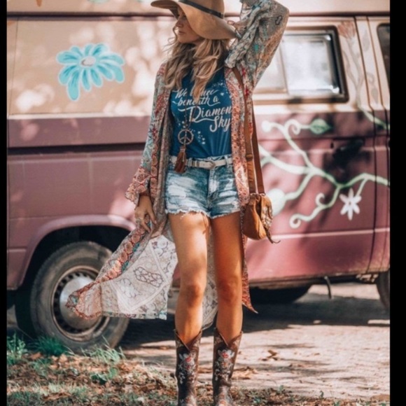 Earth Spirit Shoes - Earth Spirit Iris Tooled Leather Cowboy Boots